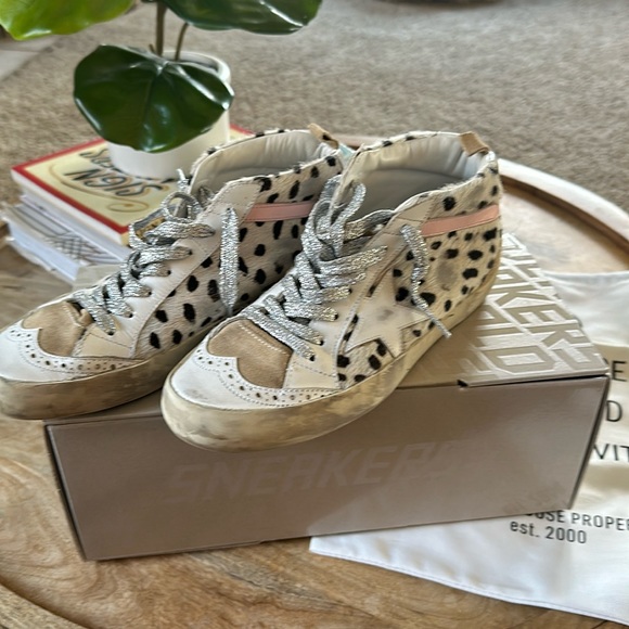 Golden Goose GGDB Mid Cappuccino & Rose Quartz sneaker Size 38 with box - Picture 9 of 10